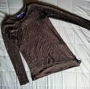 Black sequined tunic, Apt. 9, size small